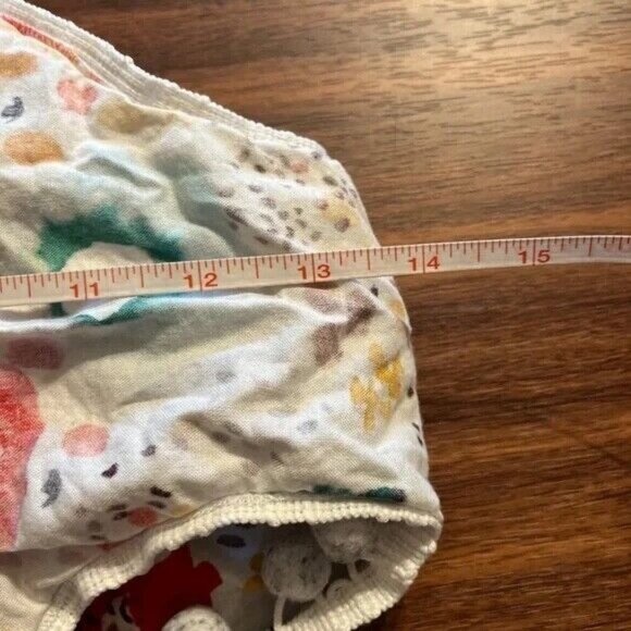 Floral Romper 3M Colorful Pom Pom Cotton Boho Western Hippie Indie Preppy Resort - Picture 11 of 12